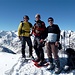 Max Gabri Ivan e Suni in vetta al Testone dei Tre Alpi