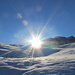 Die Sonne blinzelte hinter der Alp Sigel hervor