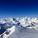 Zermatter 4000er. Im Vordergrund links Adlerhorn