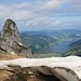 Blick vom südwestlichen Aufstiegsgrat zu Wändlispitz und Sihlsee