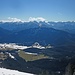 Blick über die Jachenau ins Karwendelgebirge; in Bildmitte der Schafreuter.