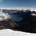 Bellissimo panorama dalla cima verso il Lago di Como