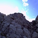 Klettersteigpassage unterhalb des Kleinen Daumens