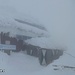 Die Hütte taucht unvermittelt aus dem Nebel auf - dank GPS
