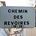 Chemin des Révoires (Monaco) - Schild am Torbogen eines Seitenarms des Chemin des Révoires (Monaco). Dieser zweigt unterhalb des Grundstücks Nr. 24 vom Chemin des Salines ab. Auch diese Stelle gilt als möglicher Landeshöhepunkt (wir halten dies aber für eher unwahrscheinlich).
