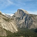 view of Half Dome and North Dome from Columbia Rock