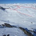 Nächster Tag auf dem Gletscherhorn – Routenverlauf vom Vortag über Bödengrat und Wissberg