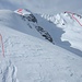 Jufer Joch – Aufstiegsroute über die NE-Flanke und Abfahrtsroute vom W-Gipfel über den steilen NNE-Hang