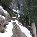 Rückblick zum etwas noch mühsamen wilden und winterlichen Weg...