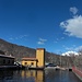 Per i Monti di Pino occorre passare a fianco di questa "vasca" presso la diga nord del Lago Delio.