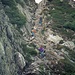 die Rinne zwischen Bocchetta di Valle und dem Gipfelgrat