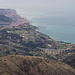 Cime de Restaud - Ausblick zur Mittelmeerküste bei Ventimiglia (Italien).