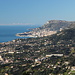 Im Aufstieg von Granges Saint Paul zum Plan du Lion - Zoom in Richtung Tête de Chien, der über dem Fürstentum Monaco thront.