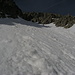 Nach dem Abstieg durch die Rinne südlich der Wechnerscharte bin ich wieder in (steiles) skitaugliches Gelände gelangt. 