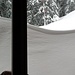 La "poca" neve fuori dalla capanna