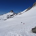 unter den Hängen des Sackhorns geht's auf dem Tennbachgletscher hoch