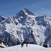 (meine) drei Skifahrer - vor dem majestätischen Bietschhorn