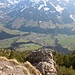 Tiefblick nach Alpbach - <br />schwierige Lichtverhältnisse