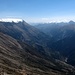 On the west ridge of Gribes - the view goes to Kendervices, and 1600 meter below to the valley floor