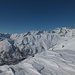 A droite, Mont Blanc et Grandes Jorasses
