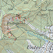 UPDATE 11/12/2016: on a subsequent exploration, I have discovered further paths and the Alpinahütte. Rather than updating this map, I will refer to the more accurate and more complete [http://www.hikr.org/gallery/photo1627639.html?post_id=88570#1 map by Uto869].<br /><br />-----<br /><br />The dotted back lines are mine - they represent paths that are not marked on the SwissTopo maps. The lines are not very accurate and incomplete, but hopefully still useful.<br /><br />The numbers also appear in the description of the photos that follow.<br />1 - Teehütte<br />2 - Junction below the Teehütte<br />3 - Caution - misleading junction<br />4 - Best start of the Fallätsche Traverse<br />5 - Junction when approaching from Ruine Manegg<br />6 - Junction at the Bristen-Stäffeli Hütte.<br />7 - Wood storage.<br />8 - Alpen-Club Felsenkammer hut<br />9 - Caution - misleading junction<br />10 - Crossing the landslide below the Teehütte<br />11 - Small fork in the Fallätsche traverse<br />12 - Key section of the traverse, protected with a rope<br />13 - Ladder<br />14 - Glecksteinhütte<br />15 - Short grade I scramble<br />16 - Paths covered by foliage, though a few blue-white markings can be found