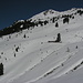 Blick zum Hang, über den man das Walder Gipfelkreuz mit Skier erreichen kann.