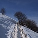 il traverso sempre innevato verso la bocchetta del Bolettone