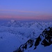 13.April, Grand Combin überschreitung über die S-Flanke, Aufstieg ab Valsorey Hütte 3030m:  Morgen stimmung sicht zum Mont Blanc !!!!
