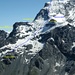 Ein übersichts Bild. Aufstieg ab der Valsorey Hütte, punktet = Fuss aufstieg.<br /><br />(bild von Rolf Glauser)