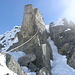 Schlüsselstelle des "Ersten Arlberger Winterklettersteigs"