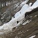 Interessante Faltungen der abgerutschten Schneedecke an der Röti
