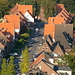 In der alten Bergmannssiedlung dominiert eher die spitze Dachform.