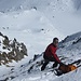 Beratungsminute und Entscheidung - weg die Skier, Steigeisen an und hinunter im Culi.