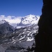Abstieg - im Hintergrund der Monte Rosa