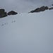 Ränfenhorn – eine Lücke gewährt Zugang zum Gipfelplateau