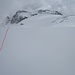 Rosenlauigletscher – auf etwa 2950m scharf nach rechts abbiegen und auf den Dossen zuhalten