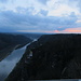 Sonnenuntergang vom Basteikopf mit Elbe