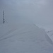 Auf den letzten Mieter zum Gipfelkreuz auf dem Pizzo Paglia (2593,0m) treffe ich auf eine grosse heimtückische Wechte.