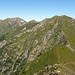 von links, Mött di Pègor 2169m, Pizzo d'Orgnana 2219m, Pizzo di Corbella 2066m und Madone 2039m