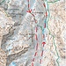 Kartenausschnitt amap.at mit Aufstiegs- und Abfahrtsroute