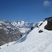 an der Bergstation Hohfluh: in Bildmitte der Aletschgletscher