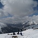 Blick von der Mäder-Skilift-Bergstation nach Davos (und unseren Rastplatz)