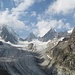 Was für eine Bergkulisse über dem Glacier de Saleina ...