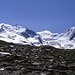 Monte Rosa und Liskamm beim Abstieg vom Gornergrat