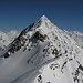 Blick von P. 3106 im WNW-Grat des Pfroslkopfs auf seinen Gipfel.<br />(Bei Vergrößern des Bildes sieht man unsere Spur auf dem Grat)
