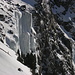 Blick von der Anton-Renk-Hütte auf den gewaltigen Eisfall