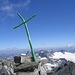 Inprovisiertes Gipfelkreuz auf dem Piz Linard