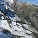 Blick runter zur Alp Mans, darunter Chli Hütten und hinten zum Seealpsee
