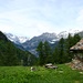 Blick von der Alpe Loi in die Walliser Alpen.