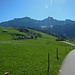Und noch ein paar Bilder vom Schweizgänger Nr. 2: Erster Blick von Brülisau auf Kamor und Hohen Kasten - heute haben wir einen Prachttag erwischt!